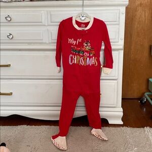 Disney Festive Red 'My 1st Christmas' Footie